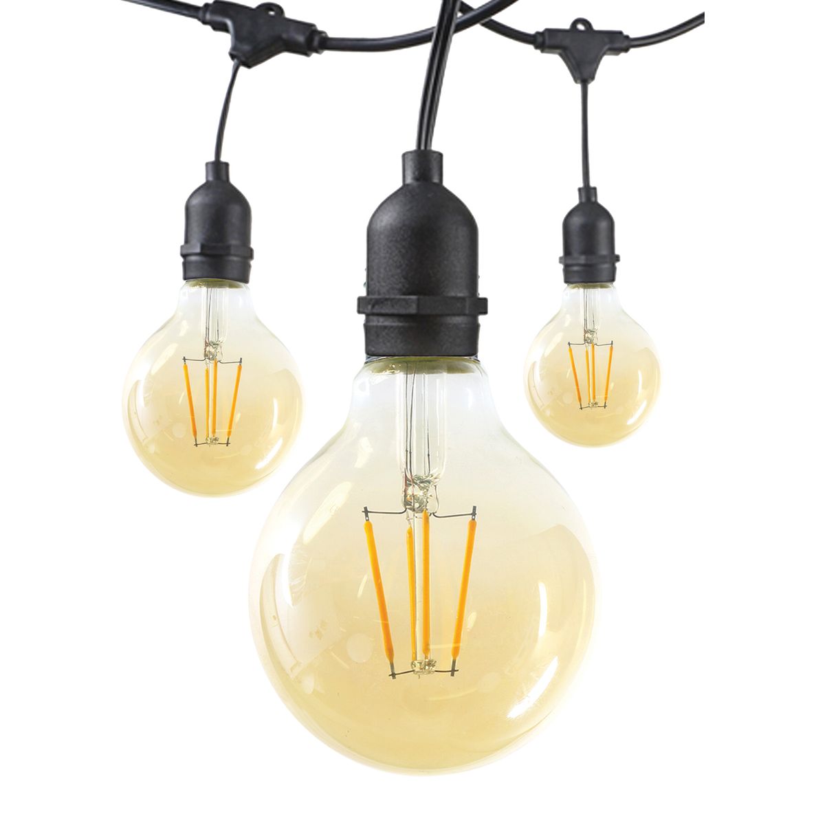 WANT - Guirnalda 10 Metros Con Ampolletas Globo Filamento G80 4w E-27.