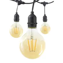 WANT - Guirnalda 10 Metros Con Ampolletas Globo Filamento G80 4w E-27