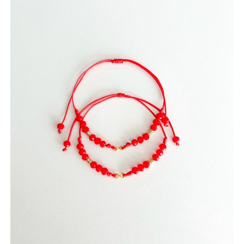 EL BAZAR DE ELLA - Pack de pulseras para parejas, hilo rojo, día del amor, 14 de febrero