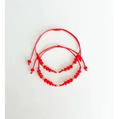 EL BAZAR DE ELLA - Pack de pulseras para parejas, hilo rojo, día del amor, 14 de febrero