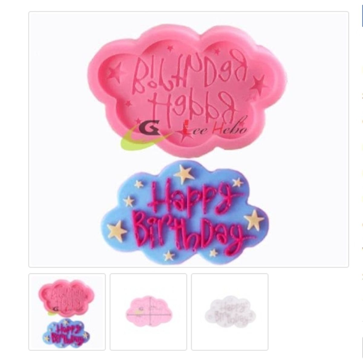 GENERICO - Molde Para Fondant Happy Birthday