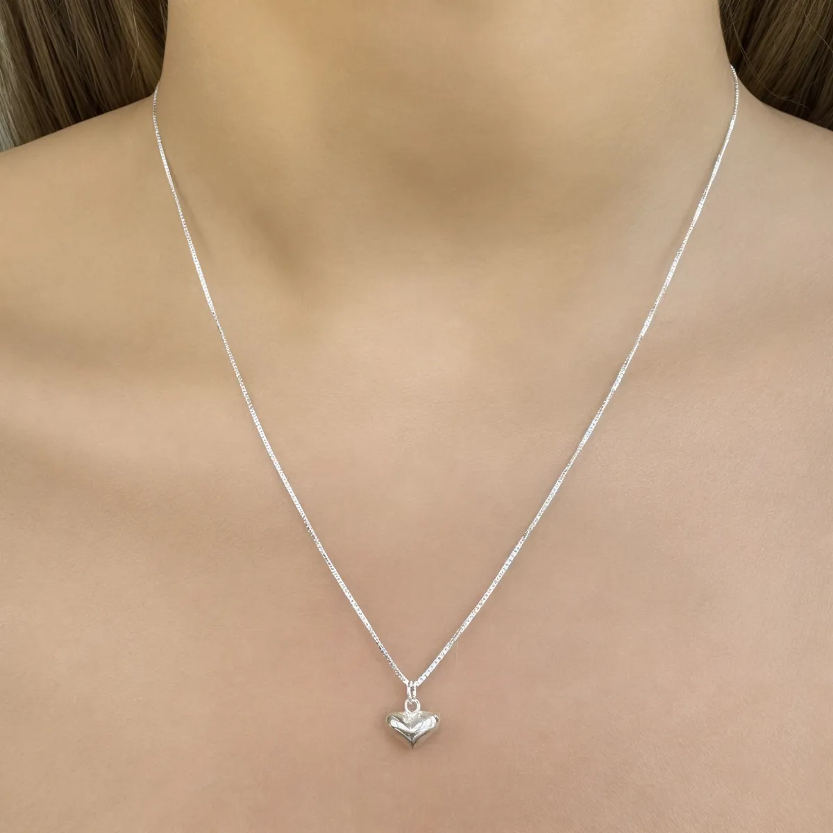 COGGIOLA - Collar Corazón Veneciana Plata Fina 925