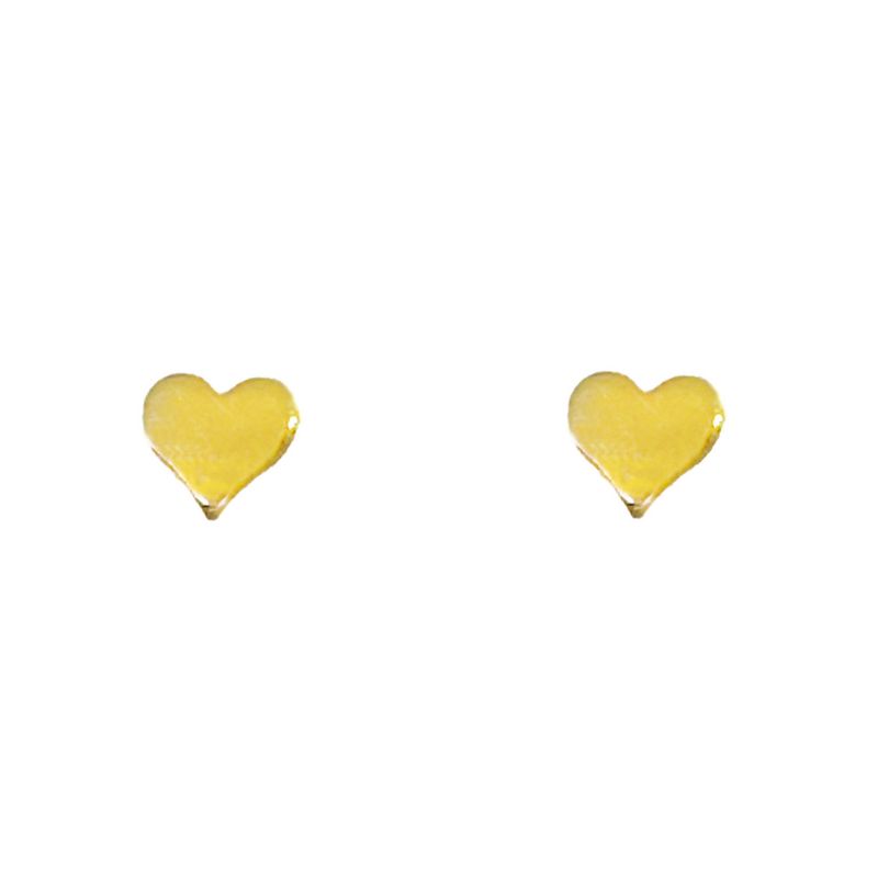 ANDREA COGGIOLA JOYAS - Aros Corazón Mini 4mm Enchapado Oro 18K