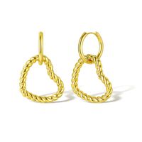 Aros Argolla Corazon Chapado en Oro