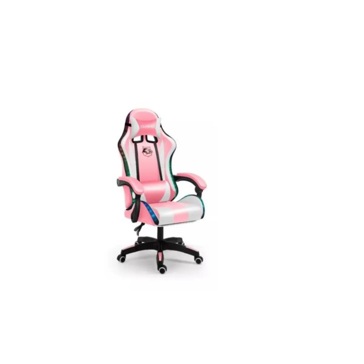GENERICO - Silla Gamer Con Luces Rosa 007