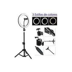GENERICO - Aro Luz Led 30 Cm Con Trípode Ajustable Fotografía