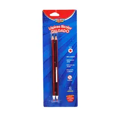 NEWTREE - Lapiz Bicolor Delgado 2pcs