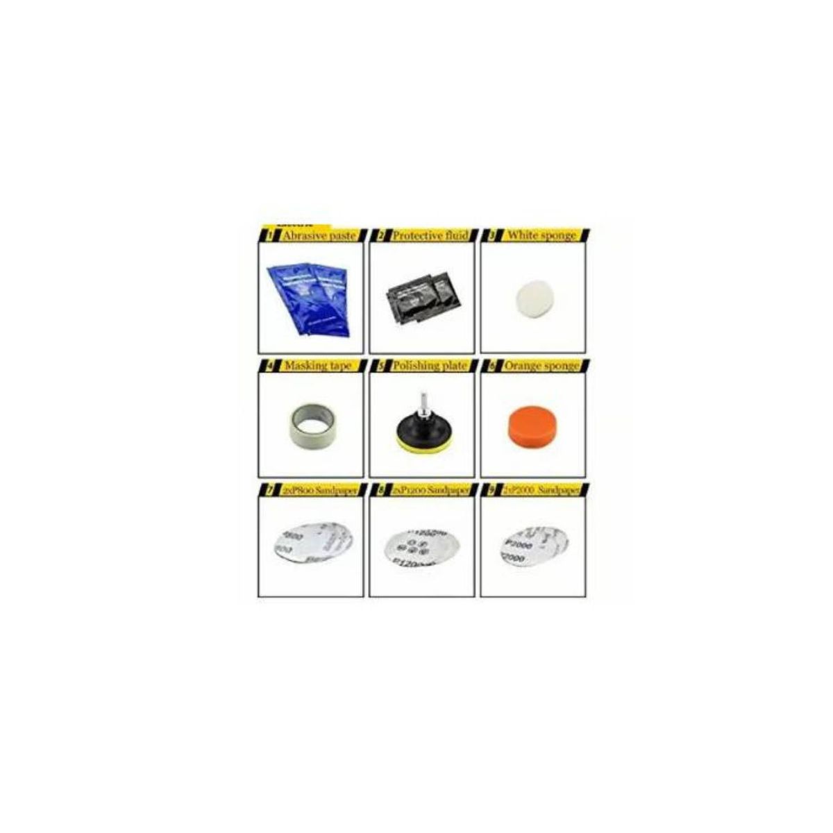GENERICO - Kit de Reparación de Focos Limpieza y Pulidor