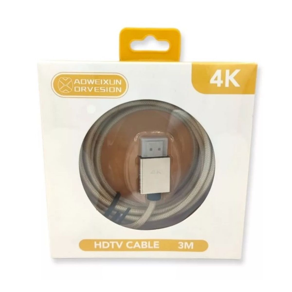 GENERICO - Cable Hdmi De 3 Metros AMARILLO 4k - Miki Imports