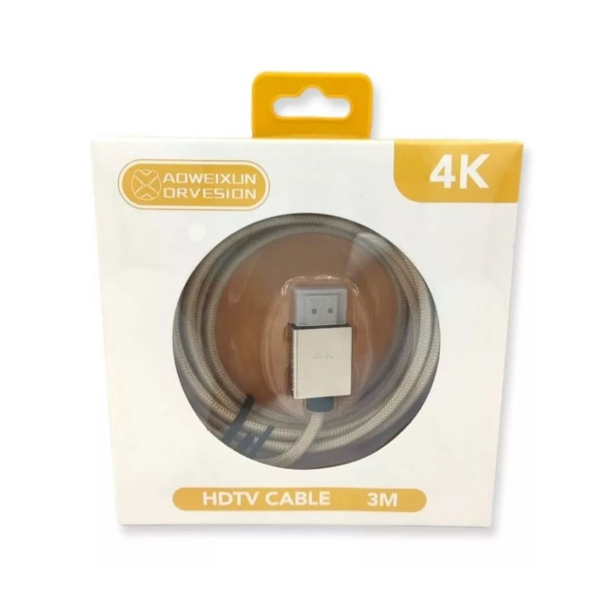 GENERICO - Cable Hdmi De 3 Metros AMARILLO 4k - Miki Imports