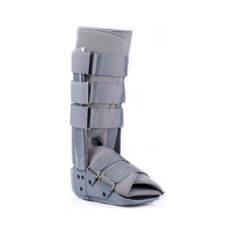 GENERICO - Bota Larga Ortopédica Inmovilizadora Adulto Gris Talla XL