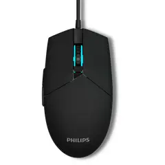PHILIPS - Mouse Multiuso de 6 Botones Retro Iluminado SPK9304 - Negro