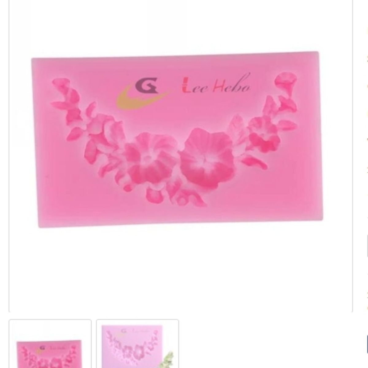 GENERICO - Molde Para Fondant Silicona Rosa