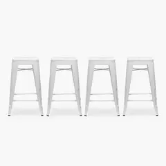 FORM DESIGN - Pack 4 Tolix Taburetes 67 Metal Blanco Form