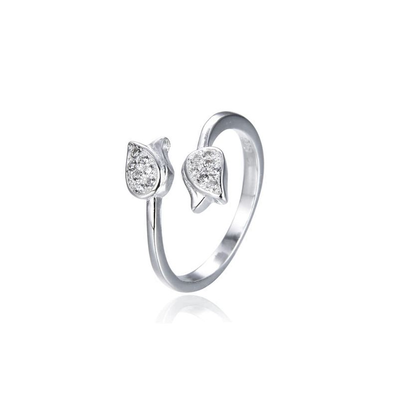 ANDREA COGGIOLA JOYAS - Anillo Tulipán Circón Plata Fina 925