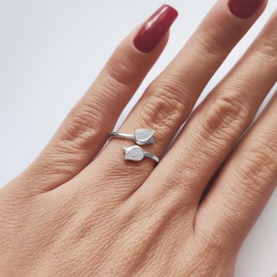 Imagen 2 del producto Anillo Tulipán Circón Plata Fina 925