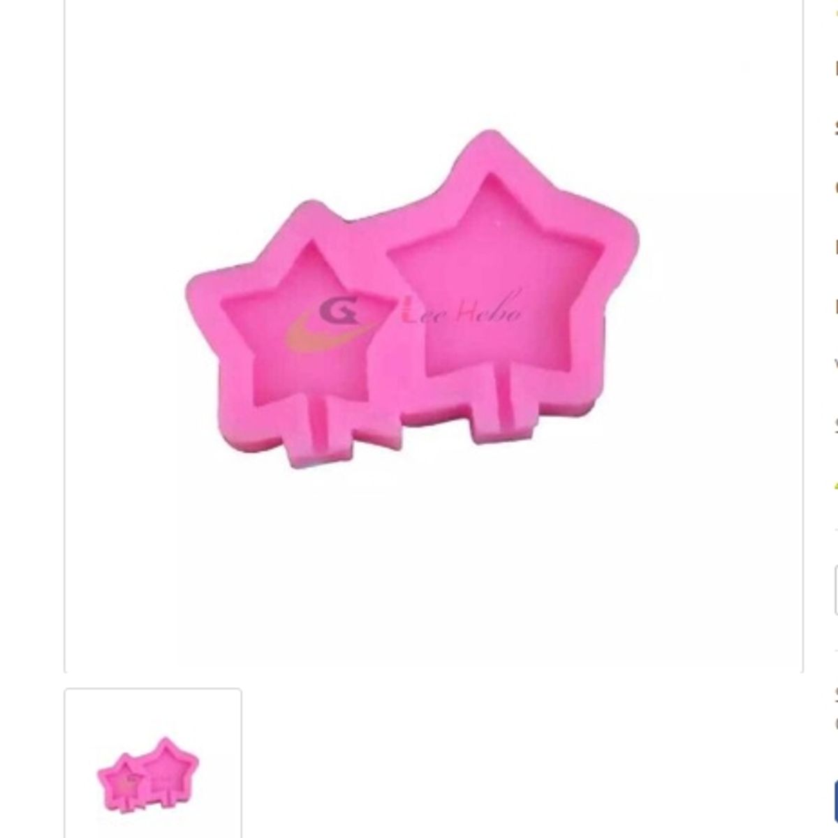 GENERICO - Molde Para Fondant Silicona Forma Estrella