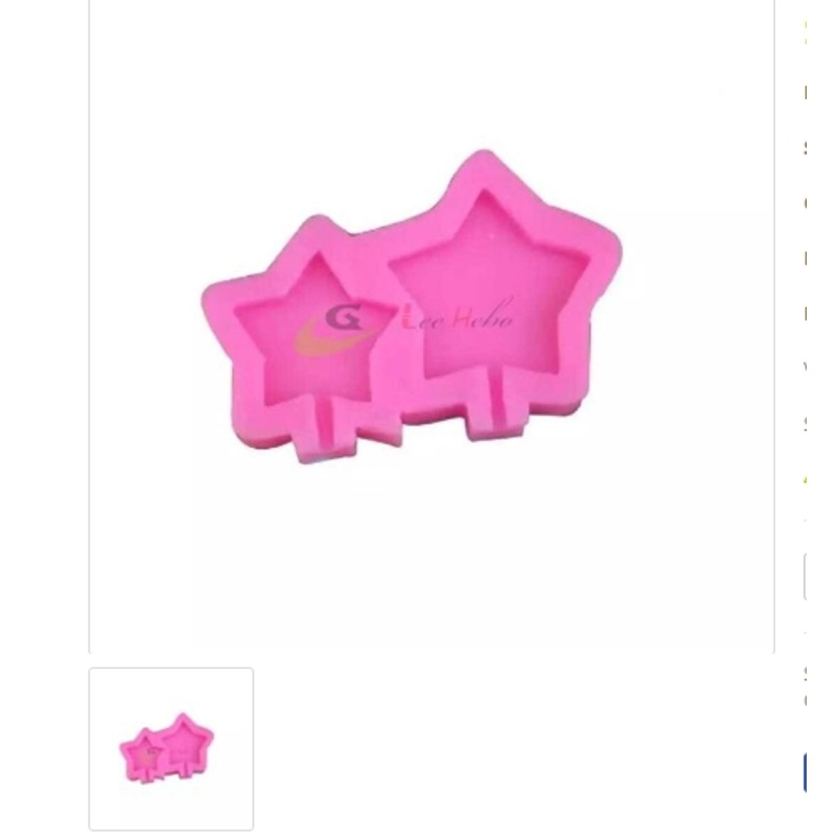 GENERICO - Molde Para Fondant Silicona Forma Estrella