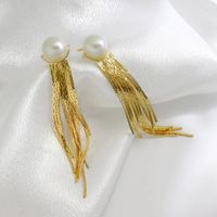 Aros fiesta Chapados en Oro con Perla