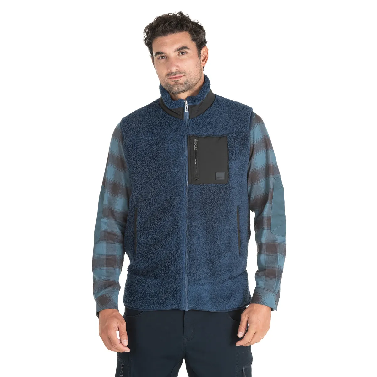 PANAMA JACK - Poleron Sin Mangas Hombre Azul Panama Jack