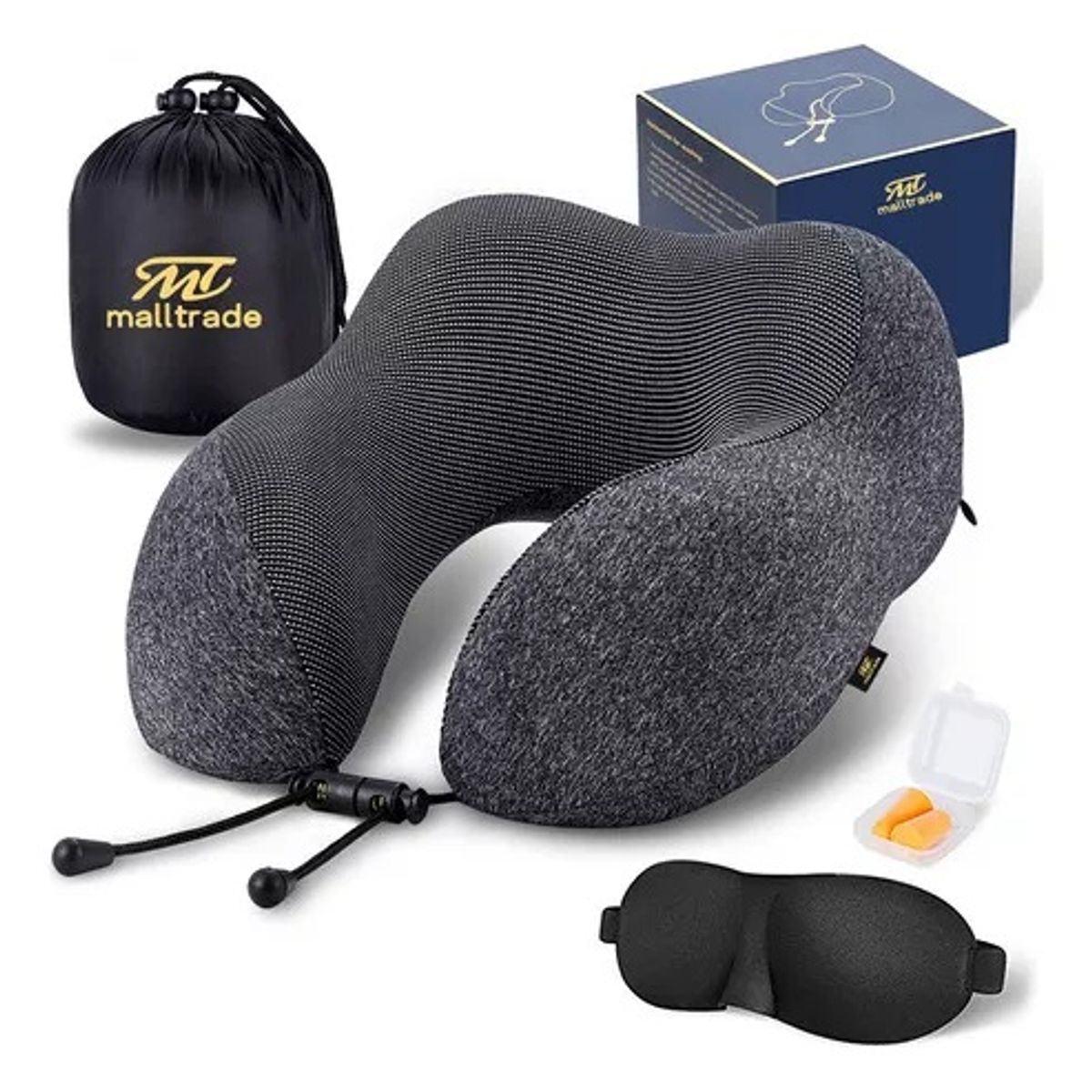 GENERICO - Almohada Viscoelastica Para Viaje De Cuello  Regalo Antifaz