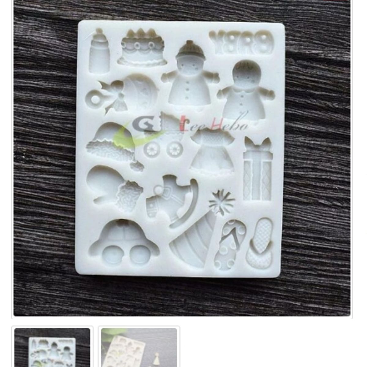 GENERICO - Molde Para Fondant Silicona Forma Baby Showers