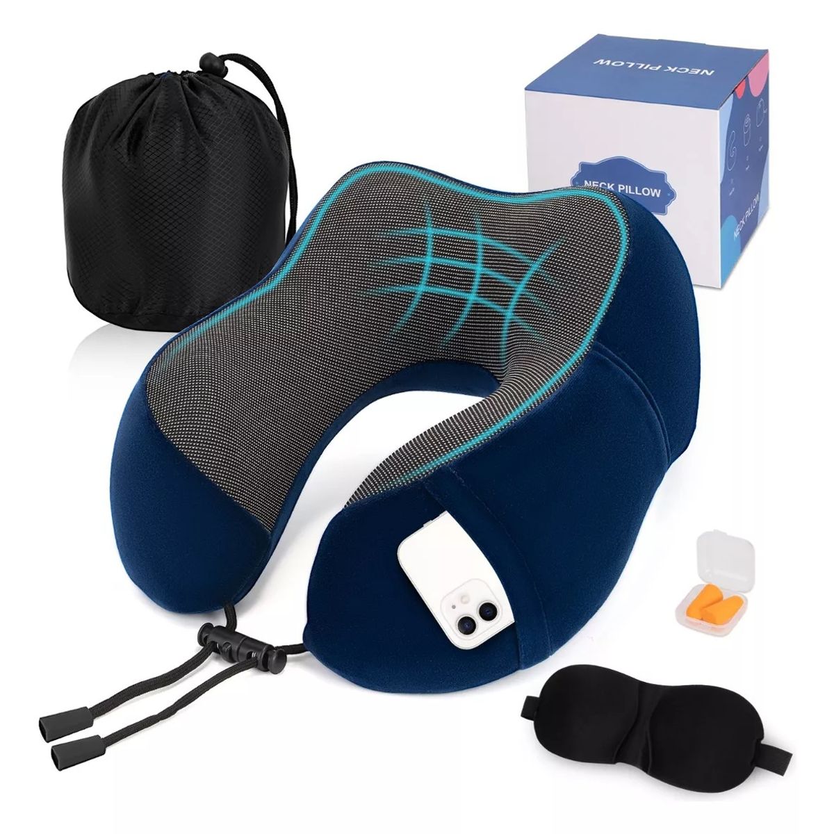 GENERICO - Almohada De Cuello Para Viaje Trabajo Cojín Soporte Cómodo