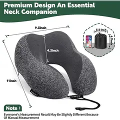 GENERICO - Almohada Viscoelastica Viaje Cuello Cojín Cómodo Y Relajante