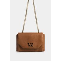 Vélez Cartera Lili 2.0 De Cuero Mujer Cadena Metálica Miel