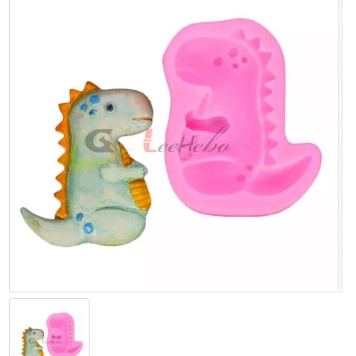 GENERICO - Molde Para Fondant Silicona Forma Dinosaurio Colores Surtidos