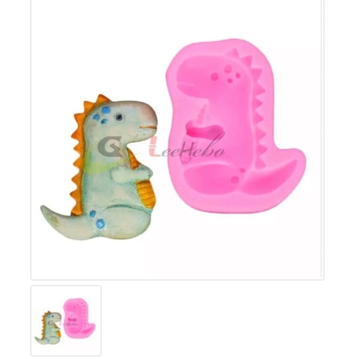 GENERICO - Molde Para Fondant Silicona Forma Dinosaurio Colores Surtidos