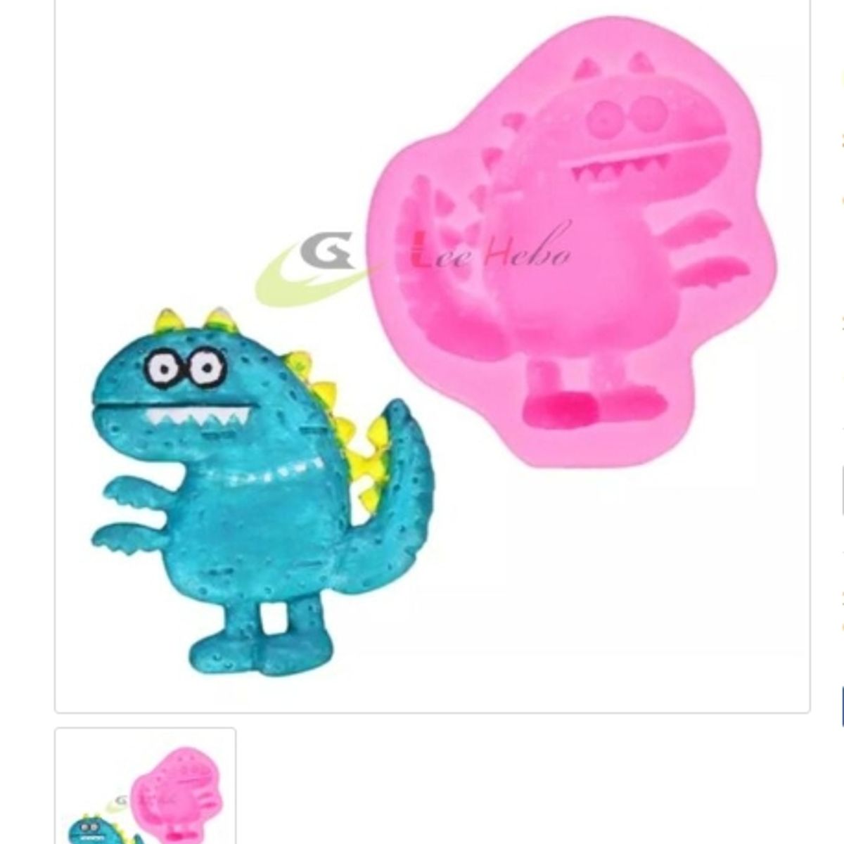 GENERICO - Molde Para Fondant Silicona Forma Dinosaurio