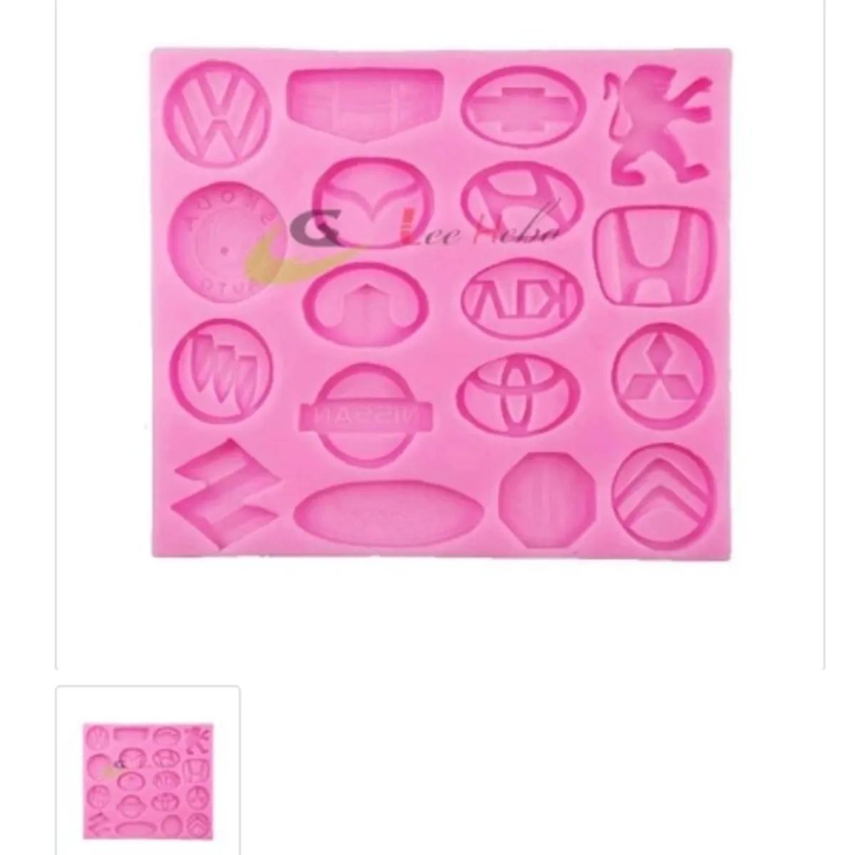 GENERICO - Molde Para Fondant Silicona Forma Marca De Autos.