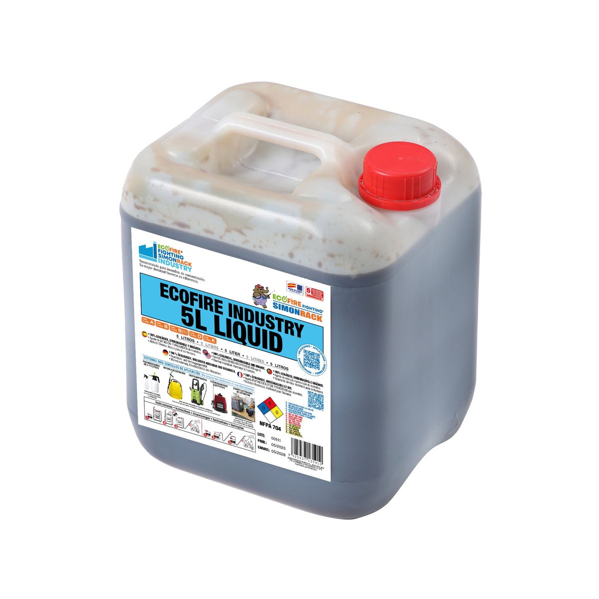 SIMONRACK - Set Lanza con Bidon Ecofire Industry 5 Lt