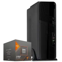 COMPU ELITE - Mini Pc Slim Amd Ryzen 7 8700G 8-Core + Radeon + A620 WIFI + 16GB DDR5 + SSD 1TB