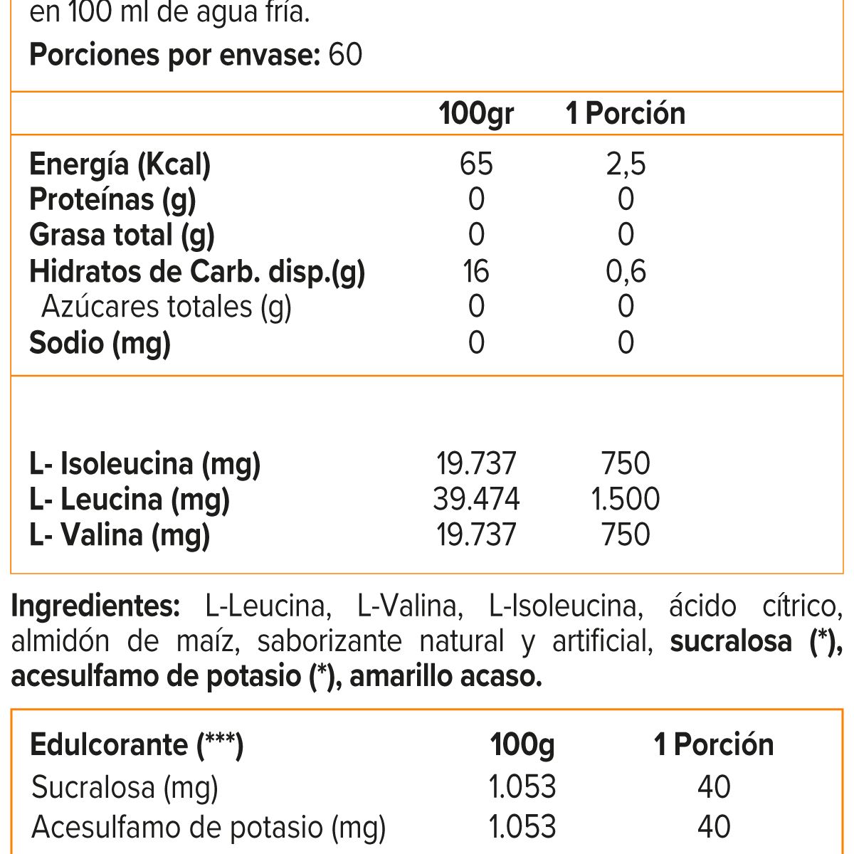 ULTIMATE NUTRITION - BCAA Polvo, Aminoácidos (228 gr) - Original - NARANJA