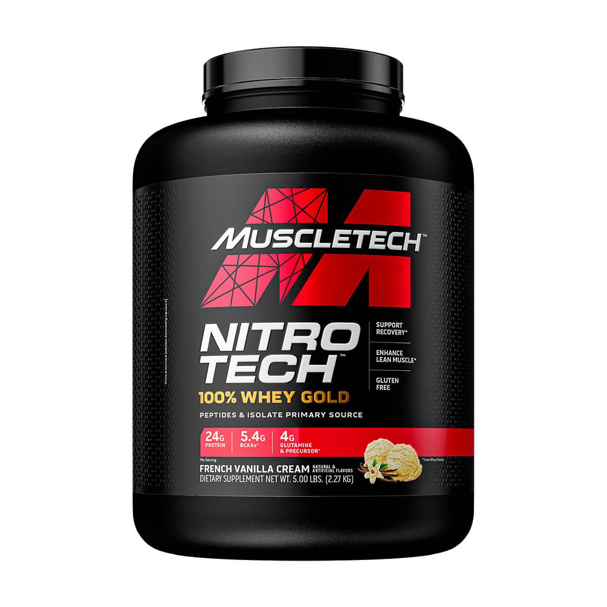 MUSCLETECH - Nitro Tech 100% Whey Gold (5 Lb) - Original - VAINILLA