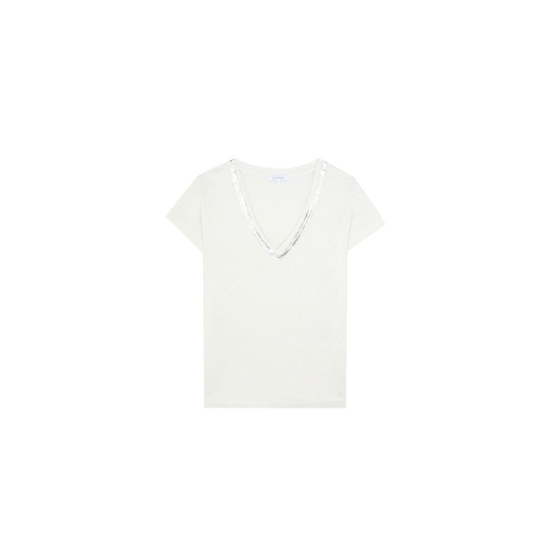 SCALPERS - Polera Detalle Escote White