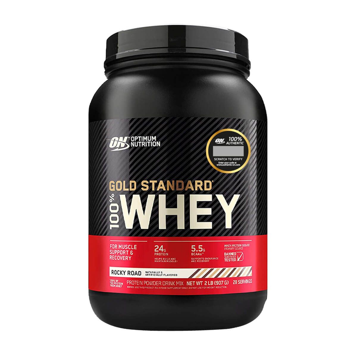 OPTIMUN NUTRITION - Gold Standard 100% Whey Protein (2 Lb) - Original - ROCKY ROAD