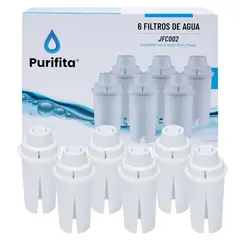 COREAQUA - Filtro Purificador de Agua para Jarra Purifita x6