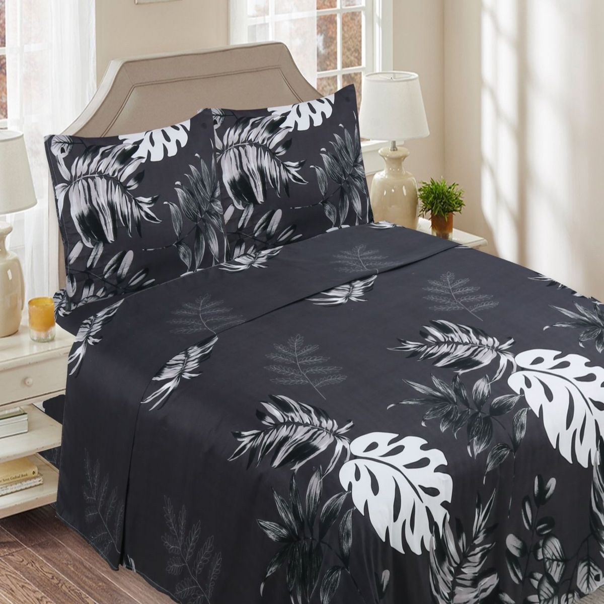 GENERICO - JUEGO DE SABANAS POLIALGODÓN KING