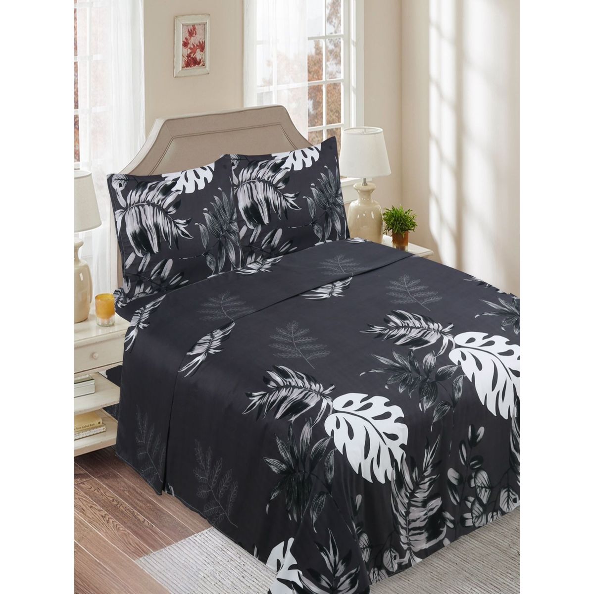 GENERICO - JUEGO DE SABANAS POLIALGODÓN KING