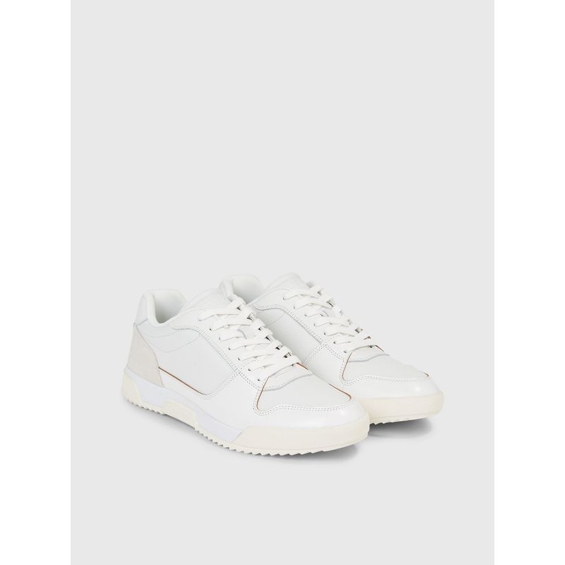 CALVIN KLEIN - Zapatilla Low Top Lace Up Lth Blanco Calvin Klein