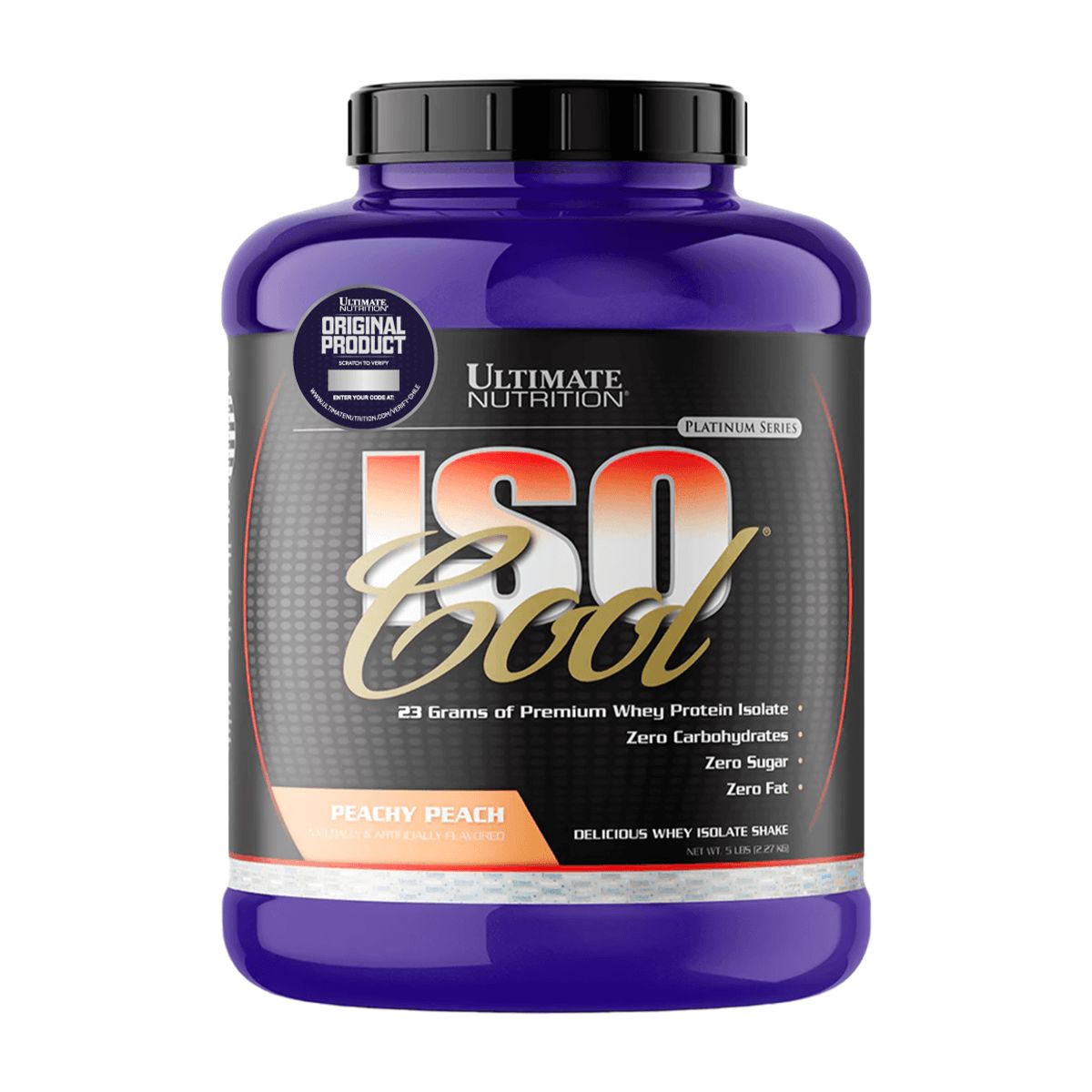 ULTIMATE NUTRITION - Iso Cool, Isolate Protein (5 Lb) - Original - DURAZNO