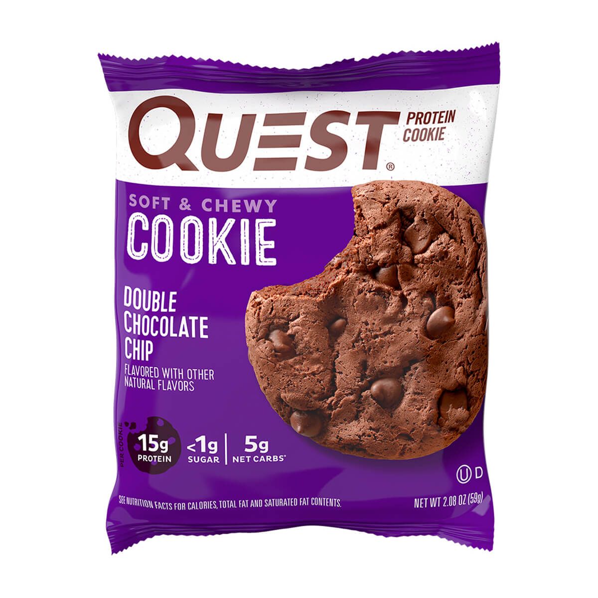 QUEST - Quest Protein Cookie, Snack Proteico (59 gr) - CHOCOLATE