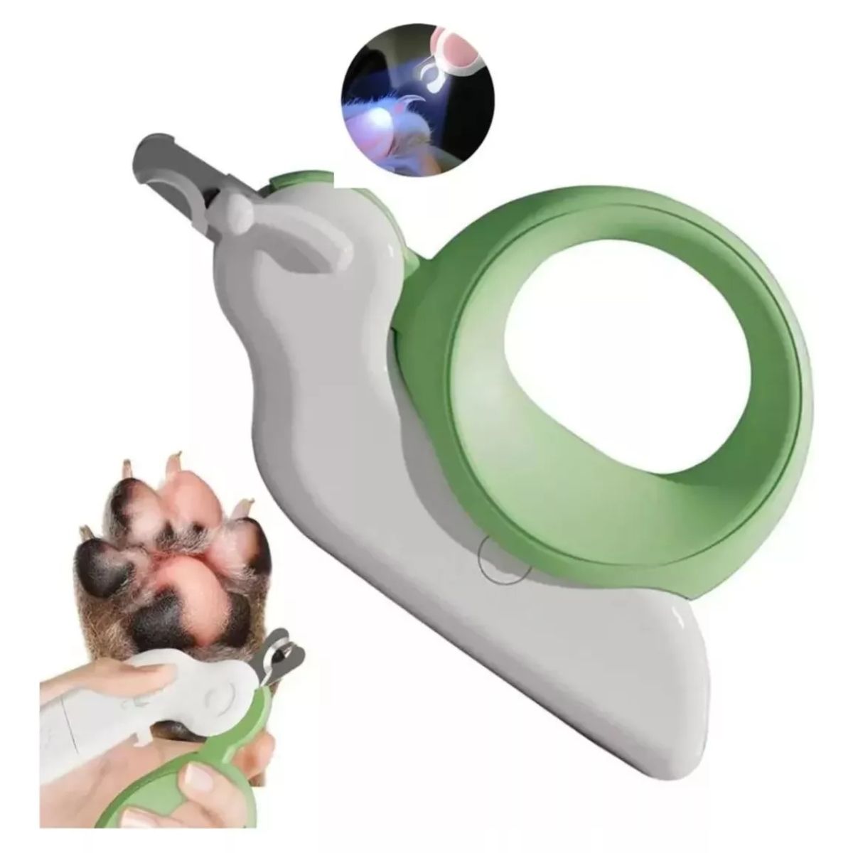 OEM - Corta Uñas Redondo Con Luz Led Para Mascotas