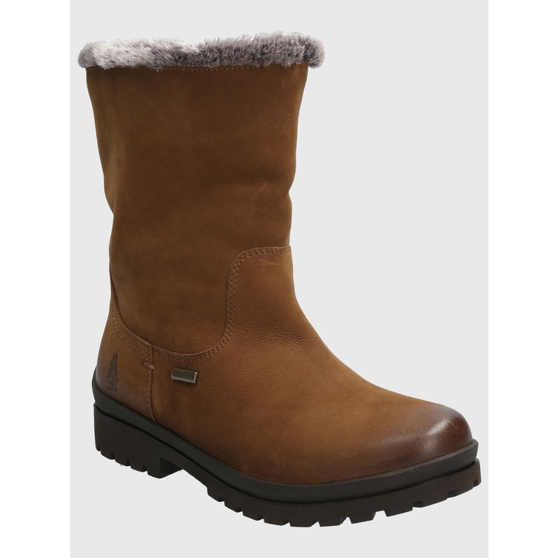 HUSH PUPPIES - Bota Cuero Mujer Russell Café HUSH PUPPIES