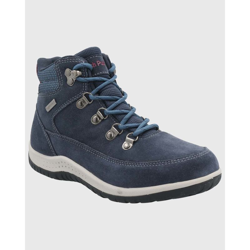 HUSH PUPPIES - Botin Cuero Mujer Emur Azul HUSH PUPPIES
