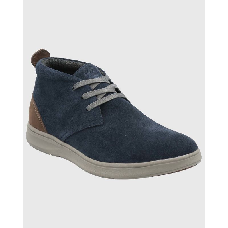 HUSH PUPPIES - Botin Cuero Hombre Rudder Azul HUSH PUPPIES