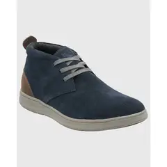 HUSH PUPPIES - Botin Cuero Hombre Rudder Azul